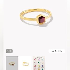 Kendra Scott Gold and Garnet Ring